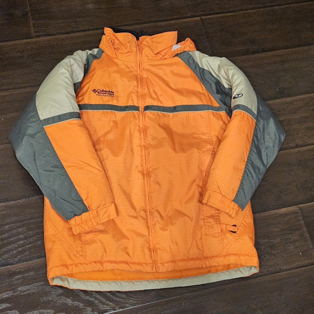 Columbia Youth Orange and Gray Snow Jacket
